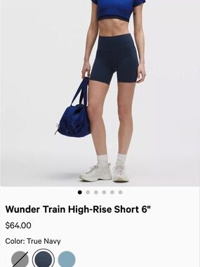 BNWT Lululemon Wunder Train High-Rise Short 6", 12